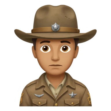 a cowboy with 1000 yard, stare World War II sticker
