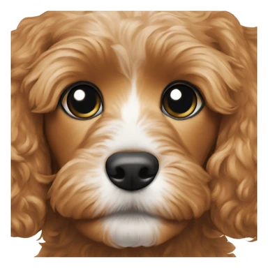 Cavapoo puppy face sticker