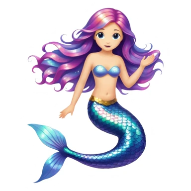 Mermaid vibes emoji sticker