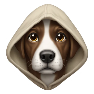 Dog wering hoodi sticker