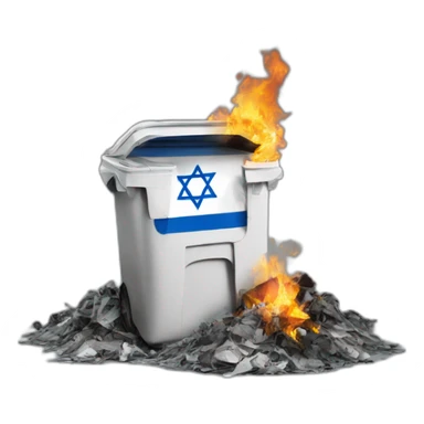 Israel flag in the trash fire sticker