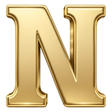 letter M in light gold sticker