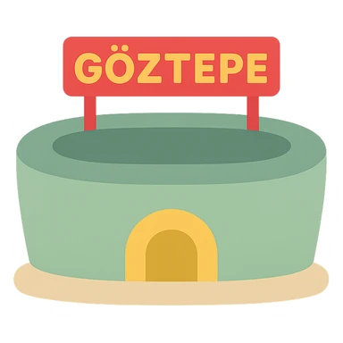 Göztepe, color icon, flat design, clear silhouette sticker