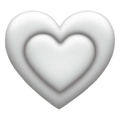 White heart  sticker