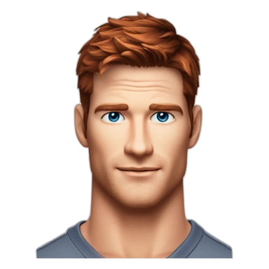 Ryan mcpartlin  Blue eyes very neat gelled back fully red hair handsome chiselled jaw sharp cheekbones sticker