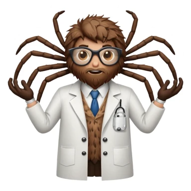 spider in a lab coat sticker