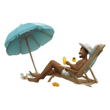 men chilling at the beach sticker