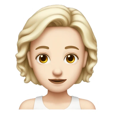 Pale skin Big forehead emoji female  sticker