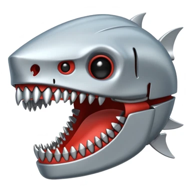 metallic jaw with teeth sticker