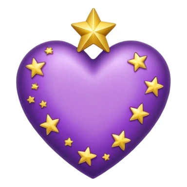 Purple Heart with stars sticker