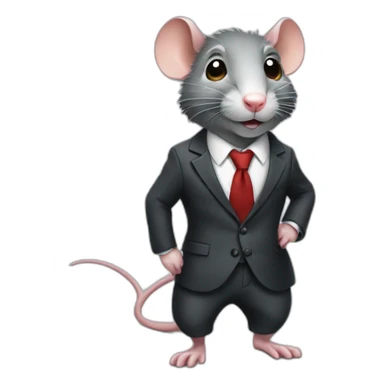 a rat wearing a suit sticker