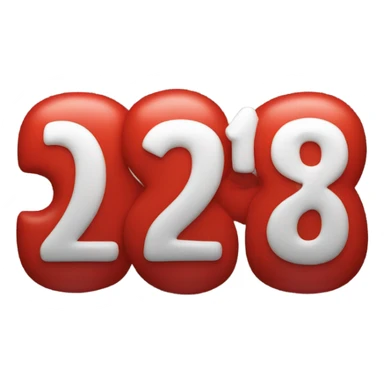 238 in bold red numbers sticker