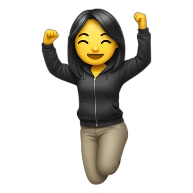 Female dabbing sticker