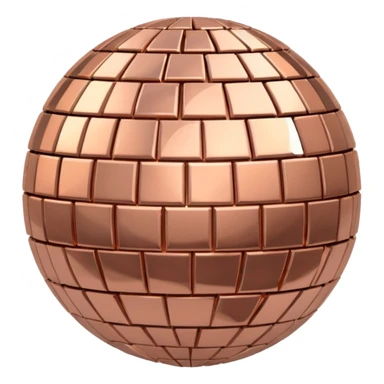 Rose gold disco ball sticker