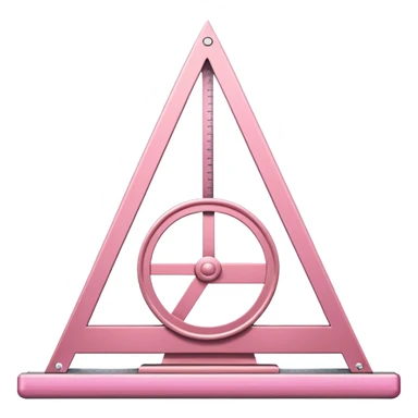 mac os icon Architect's scale, protractor, triangle, pink sticker