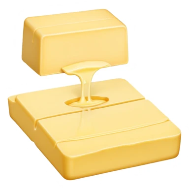 stick of butter with a small piece cut off sticker