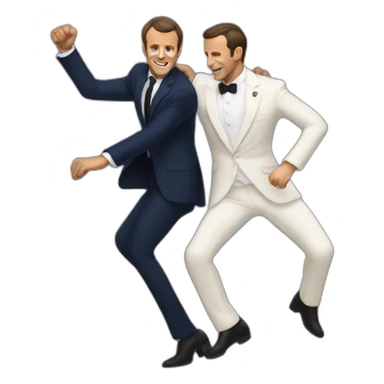 Emanuel macron dancing salsa sticker
