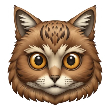 Hibou avec une tête de chat sticker