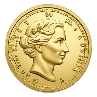 Gold coin dollar sticker