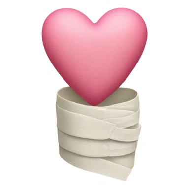 Pink heart with bandages  sticker