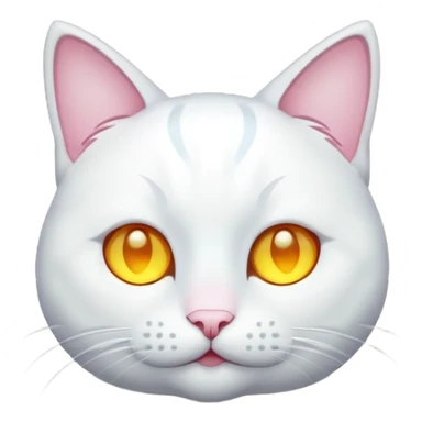 white cat luminous sticker