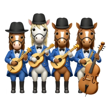 horse as Musicians sticker