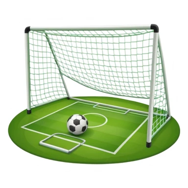 Haz una porteria de futbol y rodea con el poste sticker