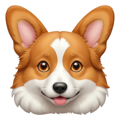 Corgi with butterfly on nose sticker