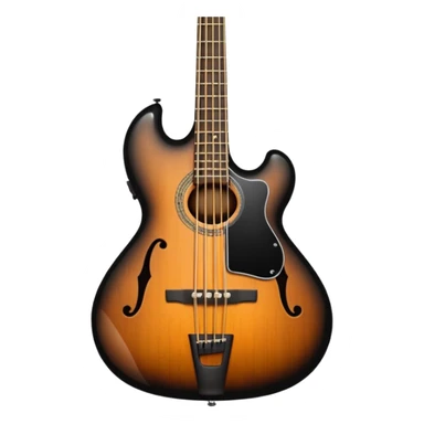 Black acoustic bass guitar  sticker