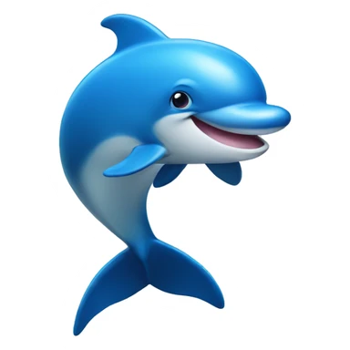 Blue Dolphin Front facing sticker