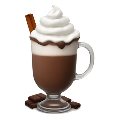 Hot chocolate with whip cream  sticker