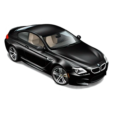  black BMW M6 2024 that crashed sticker