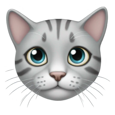 Gato gris rayado sticker