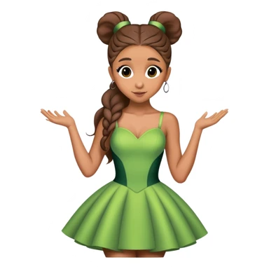 Ariana grande putting on her dress for wicked  sticker