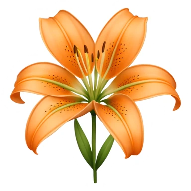 Pale orange lilium sticker