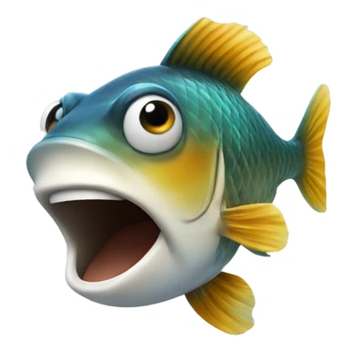 Fish saying hi sticker