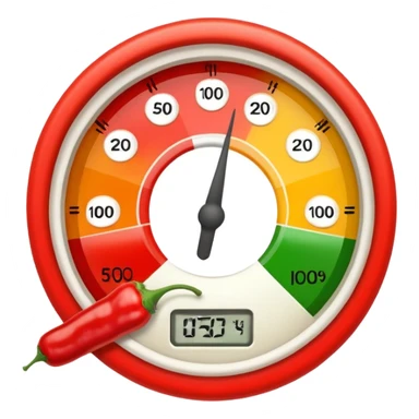Spicy food meter sticker