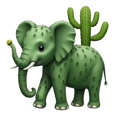 hybrid of an elephant and a cactus sticker