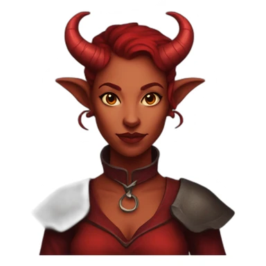 red female tiefling sticker
