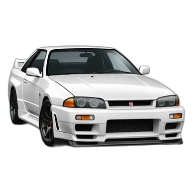 nissan skyline GTR R32 blanche sticker