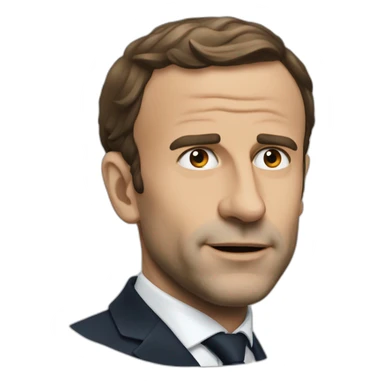 Macron With à big réd noze sticker