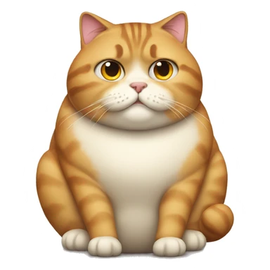 Fat cat sitting raising eyebrow sticker