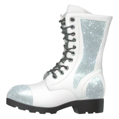 sparkly pair of white boots sticker