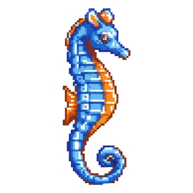 blue seahorse sticker