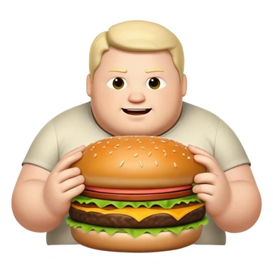 fat roblox guy eating fat food sticker