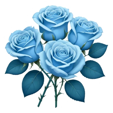 A bouquet of light blue roses sticker