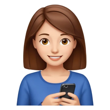 frau ist glücklich am Smartphone sticker