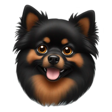 black-orange pomeranian sticker