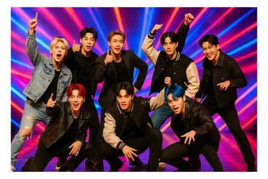 Ateez Kpop boy group sticker