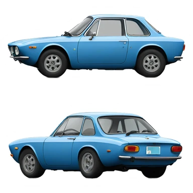Lancia fulvia azul sticker